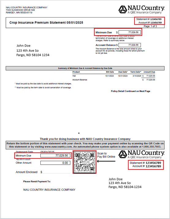 Billing Statement 2025