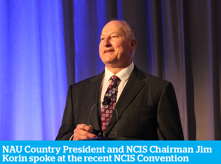 NAU Country President and NCIS Chairman Jim Korin spoke at recent NCIS Convention  Katie Ferrier LaMere
